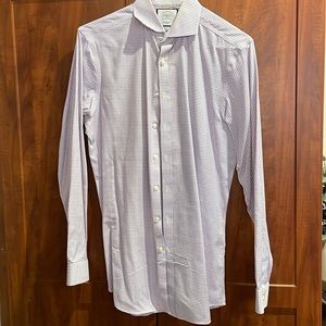 Purple check dress shirt